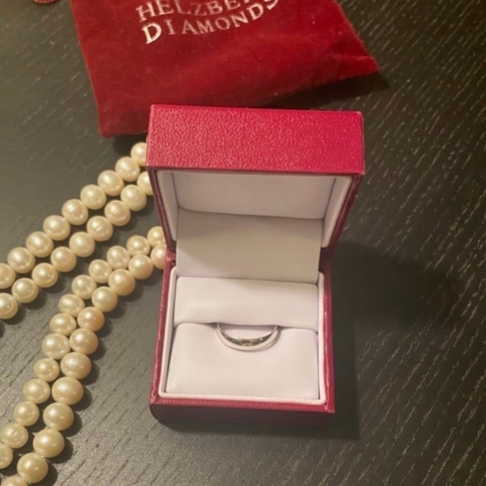 10k Solid White Gold 5mm wedding Band